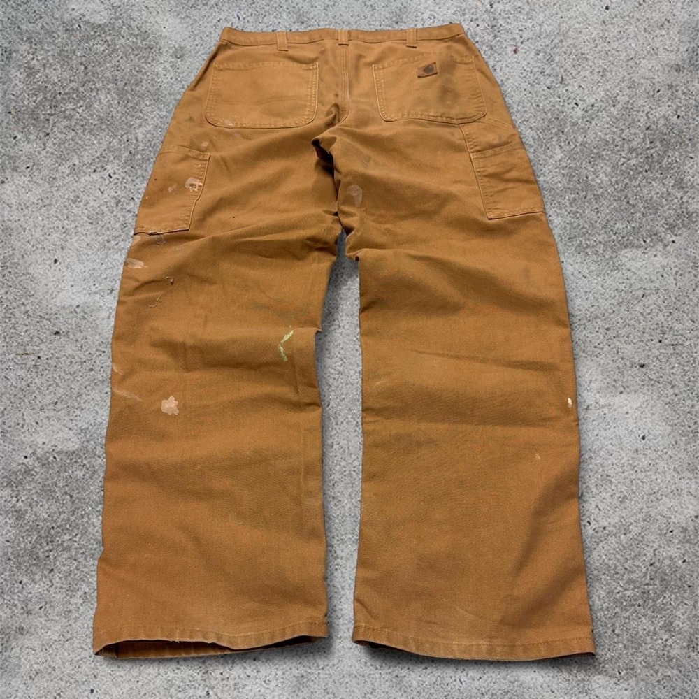 Vintage tan Carhartt dungaree carpenter work pants - Picture 1 of 6